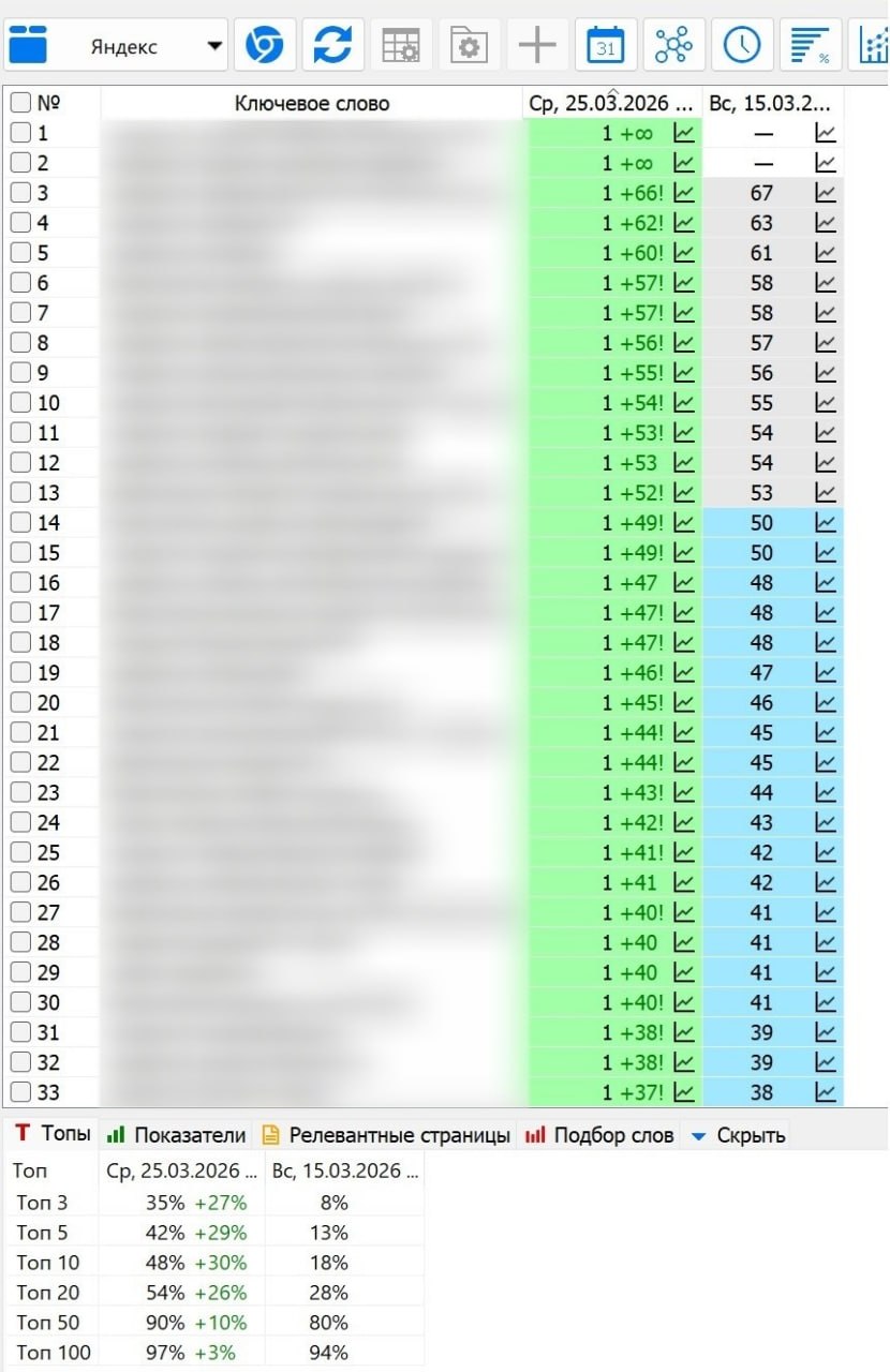 Мониторинг позиций — интернет-магазин